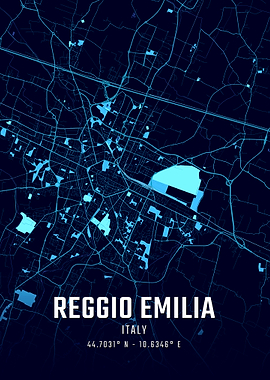Reggio Emilia Midnight City Map