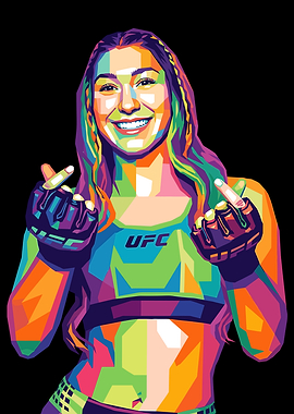 UFC Fighter in Pop Art Style