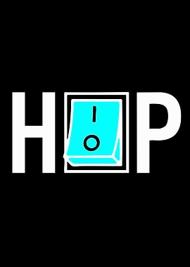 HOP text with switch icon