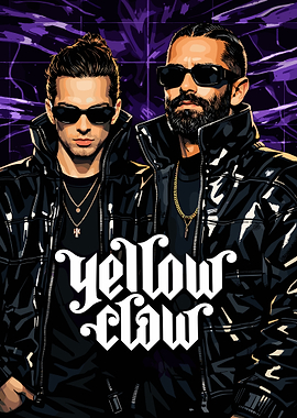 Yellow Claw Duo in Leather Jackets