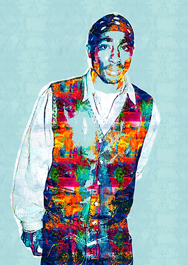Tupac Shakur Pop Art Portrait