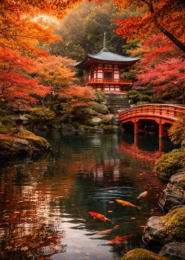 Japanese Garden in Autumn