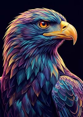 Vibrant Eagle Portrait