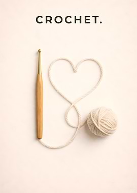 Crochet Heart with Yarn and Hook