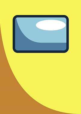 Minimalist Among Us Yellow Helmet