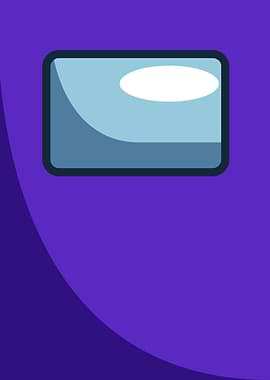Minimalist Among Us Violet Helmet