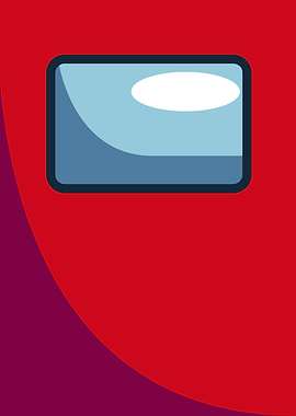 Minimalist Among Us Red Helmet