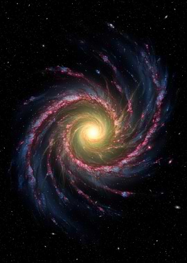Eye of Sauron Galaxy (NGC 4151) - Vibrant Spiral Galaxy in Deep Space