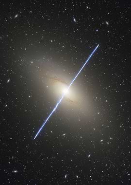 M87 Virgo A Galaxy with a Blue Jet