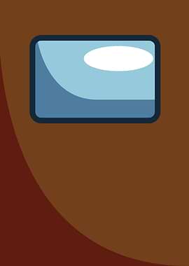 Minimalist Among Us Brown Helmet