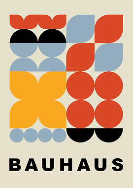 Bauhaus Geometric Poster