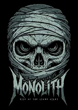 Mummy Skull with Text