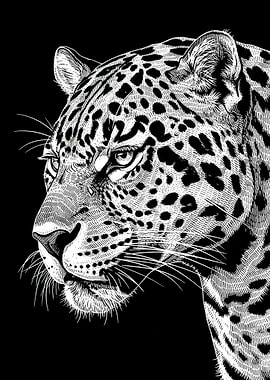 Detailed Jaguar Portrait