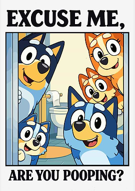 Bluey Family in Bathroom