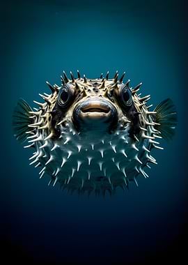Pufferfish Underwater Portrait