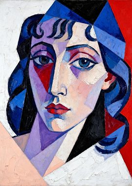 Cubist Portrait of a Woman