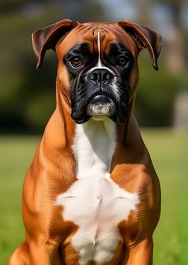 Boxer Dog Portrait