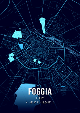 Foggia Midnight City Map