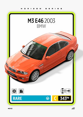 2003 BMW M3 E46 'Rare' Car Card