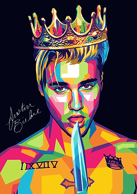 Justin Bieber Pop Art Portrait