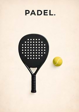 Padel Racket and Ball