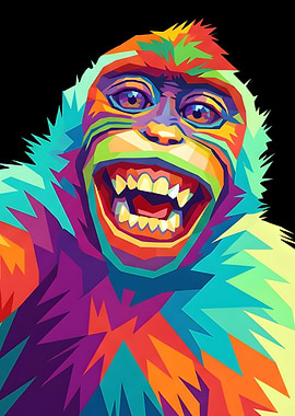Selfie Monkey Pop Art