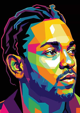 Kendrick Lamar Pop Art Portrait