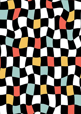 Warped Checkerboard Pattern