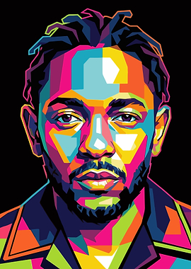 Kendrick Lamar Pop Art Portrait
