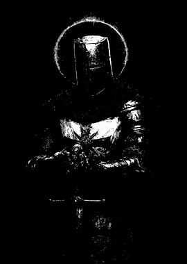 Dark Knight with Halo and Sword