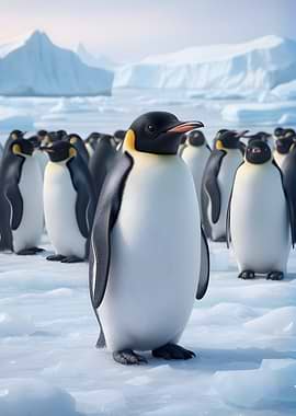 Emperor Penguins in Antarctica