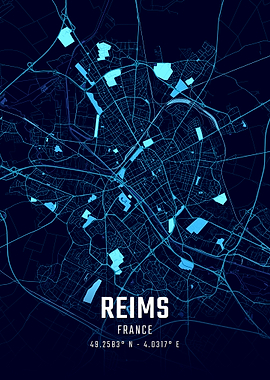 Reims Midnight City Map