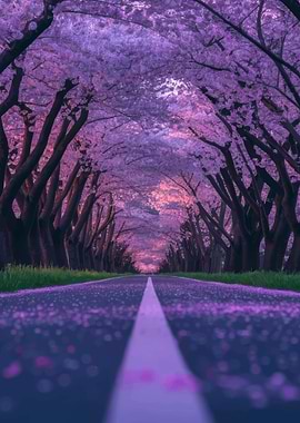 Enchanting Cherry Blossom Tunnel