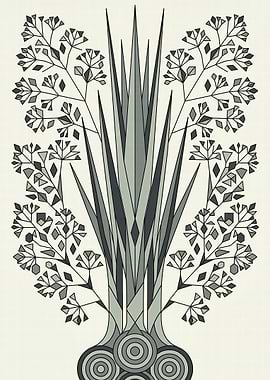 Stylized Plant with Geometric Details
