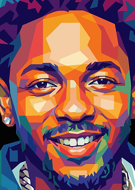 Colorful Portrait of Kendrick Lamar