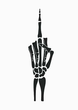 Skeleton Hand Middle Finger