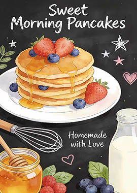 Sweet Morning Pancakes with Berries