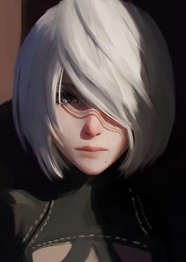 Nier Automata 2B Portrait