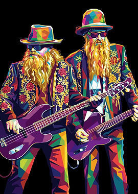 ZZ Top Pop Art Style