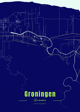 Groningen Suriname Map