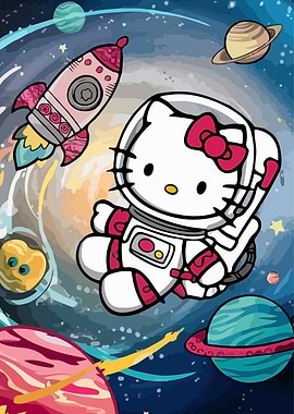 Hello Kitty Astronaut in Space