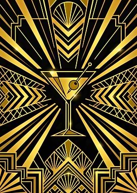 Art Deco Martini Glamour