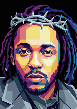 Kendrick Lamar with Crown of Thorns