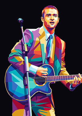 Justin Timberlake playing guitar