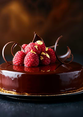 Decadent Chocolate Raspberry Cake