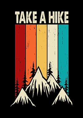 Take a Hike Retro Mountains