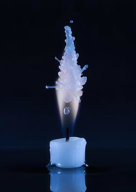 Candle Flame Splash Abstract