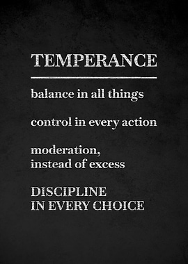 Temperance and Discipline Quote