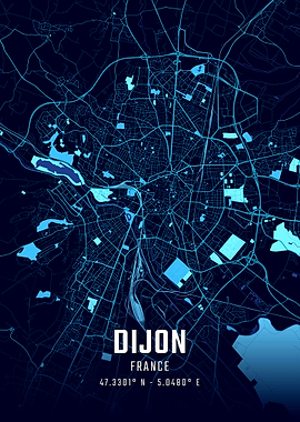 Dijon Midnight City Map