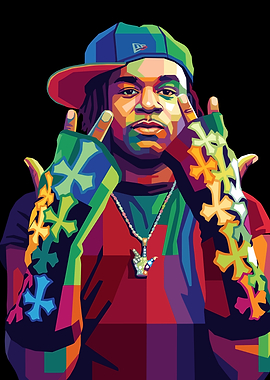 Colorful Pop Art Portrait of a Ken Carson